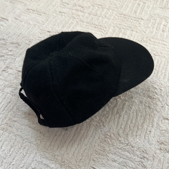 Vintage solid black wool blend baseball cap hat - Picture 10 of 16